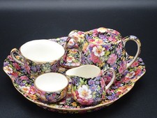 JAMES KENT STAFFORDSHIRE "LYDIA" CHINTZ BREAKFAST SET 100TH ANNIVERSARY EDITION