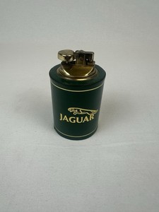Very Rare Vintage Jaguar Table Cigarette Lighter Real Leather Made In England