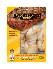 Savory Prime 996 Rawhide Flavor Adult Medium Knotted Bone 6-7 L in.