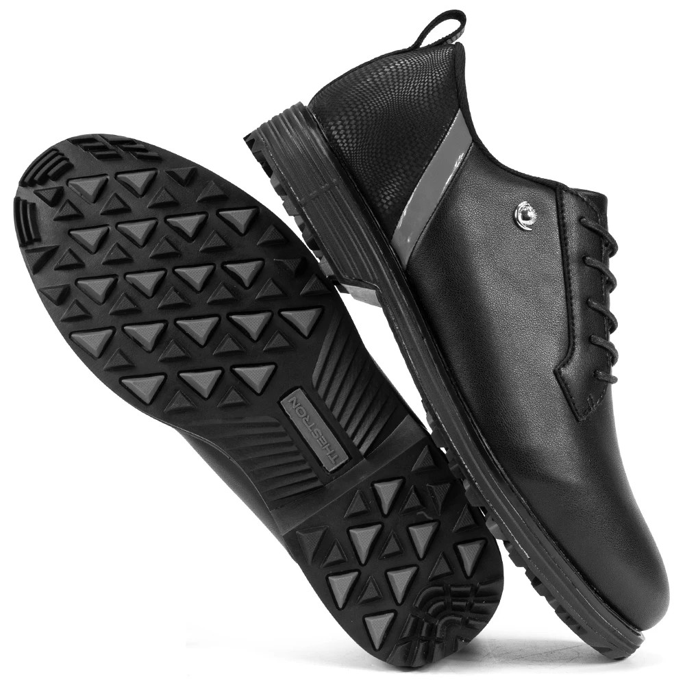 Scarpe da golf uomo in pelle impermeabili foto 3