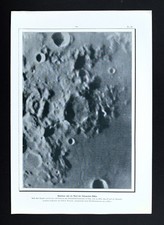 1898 Moon Lunar Surface Photo Rhaeticus Crater Triesnecker Sinus Medii Astronomy