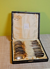 Besteckkasten mit 12 Stk Teelöffel, 90iger Silber, BSF 90Platura