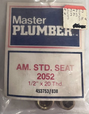 2pk Master Plumber For American Standard 1/2" in.-20 Brass Faucet Seat- 453-753