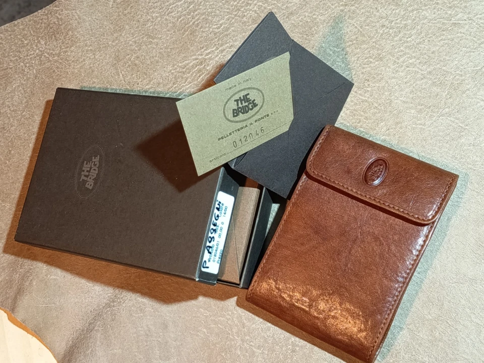 Porta Assegni The Bridge In Pelle,Nuovo Con Scatola Originale - Immagine 4 di 4