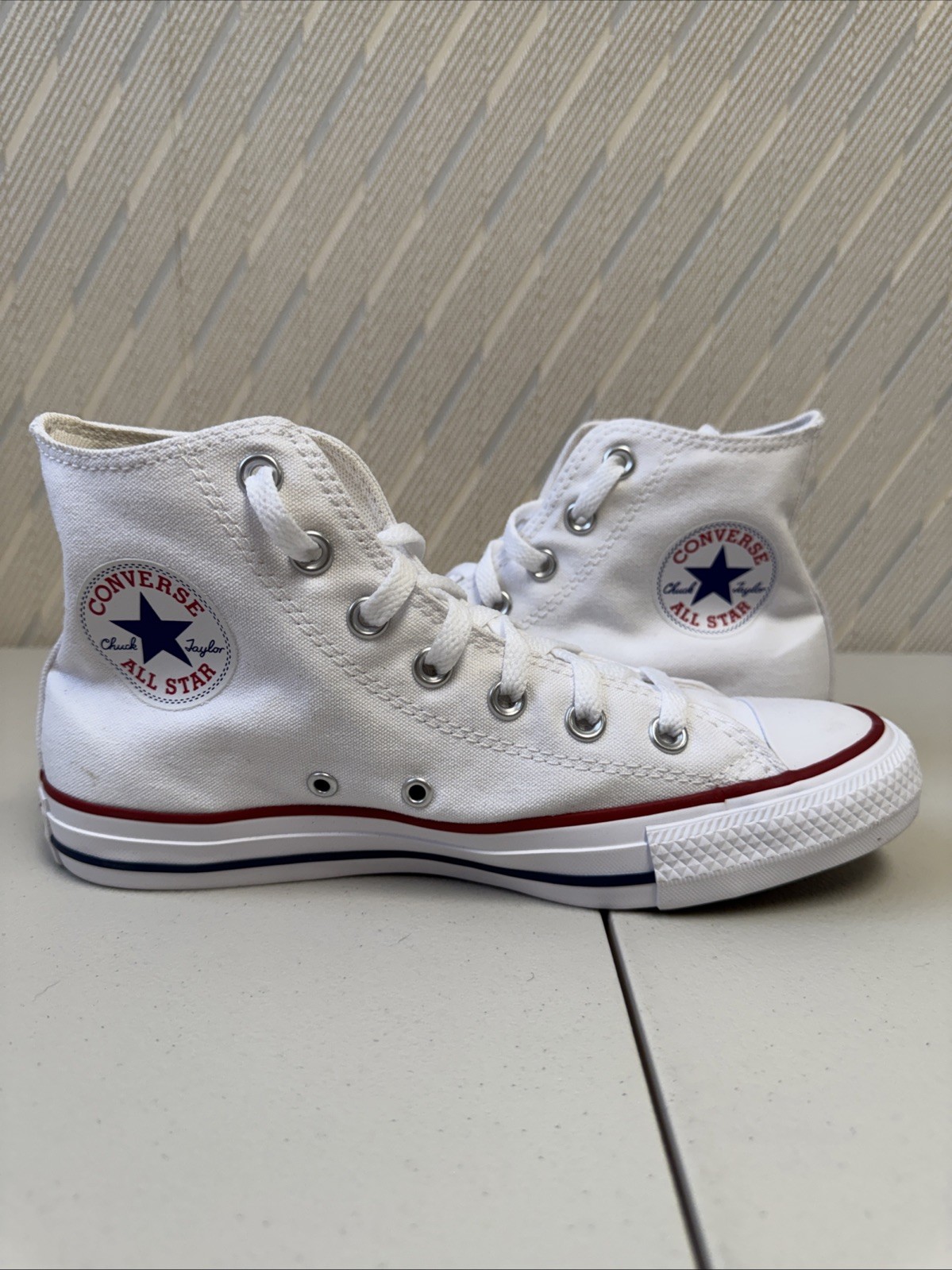 Converse Chucks M7650C White Optical HI Unisex Sneakers Men 6 Women 8 thumbnail 3