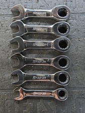 Snap-on Oxkrm705 6pc Metric 0 Offset Short Ratcheting Wrench Set 12mm 15-19mm Snap-on Oxkrm705 6pc Metric 0 Offset Short Ratcheting Wrench Set 12mm 15-19mm