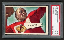1952 Bowman Large Y.A. TITTLE San Francisco 49ers #17 PSA 5 EX Condition!