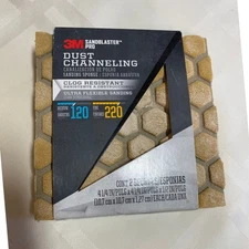 3M Sandblaster Pro Dust Channeling Sanding Sponge 2 Pack Medium Fine Grit