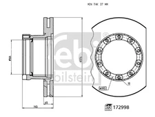 FEBI BILSTEIN BRAKE DISC REAR