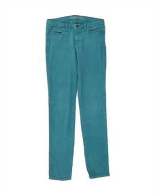Michael Kors Damen Skinny Jeans US 4 Small W28 L32 Türkis Baumwolle AE03