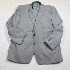 J. M. Haggar Mens Classic Fit Suit Jacket Blazer 48R Charcoal Gray Solid