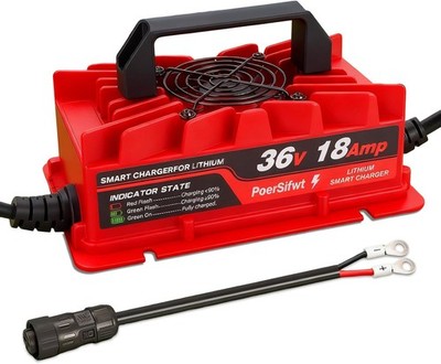 36V Battery Charger 43.8V 18A Waterproof For Golf Cart Trolling