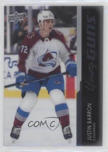 2021-22 Upper Deck Extended Series Young Guns Clear Cut Justin Barron Rookie RC