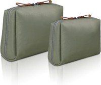 2Er Set Kosmetiktasche Damen Kleine Wasserdichte Nylon Makeup Tasche Mit