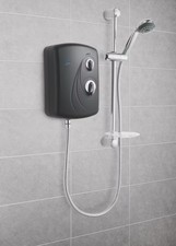 Electric Shower 8.5kW Manual, Black/Chrome – Cold Mains, Easy Fit, Eco