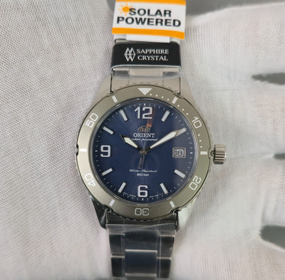 Orient Mako Solar Diver RA-WJ0002L Blue Dial 39.9mm New Full Set Men's Watch