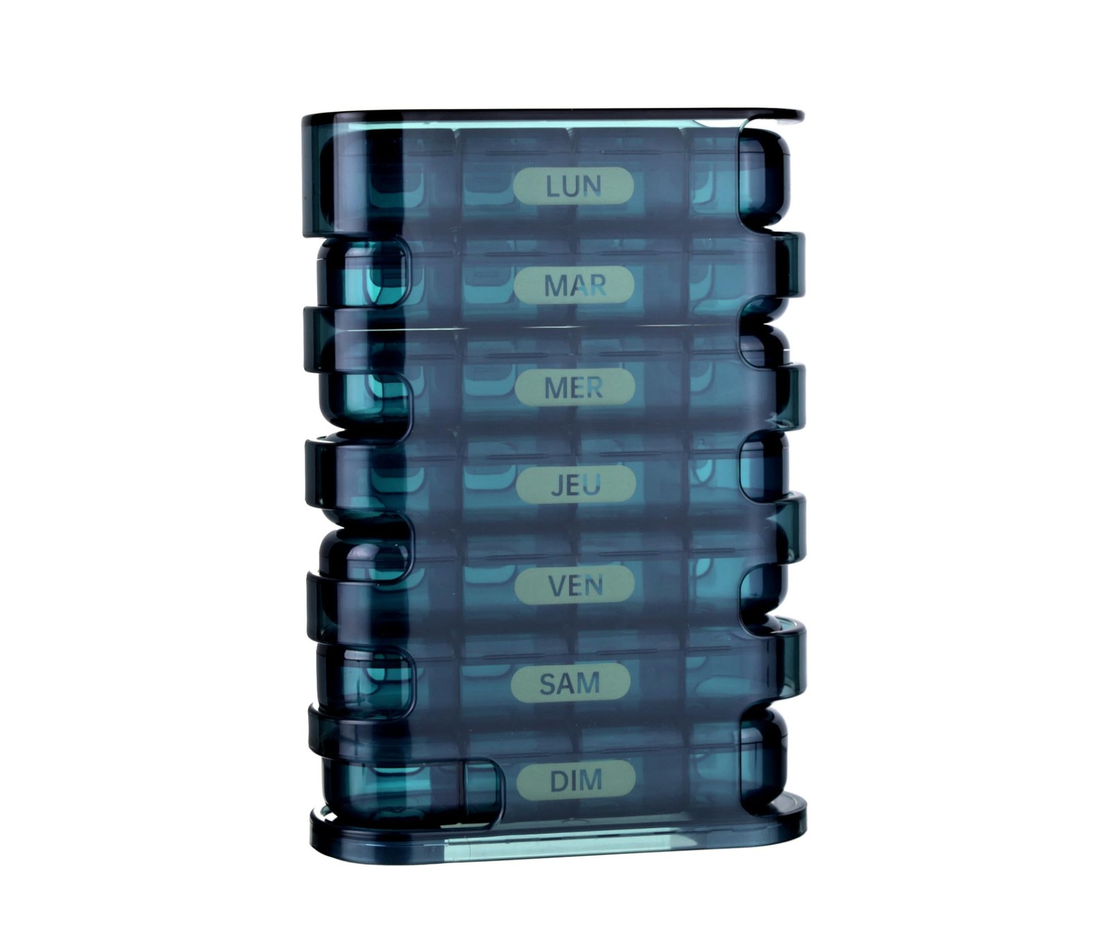 Pilulier hebdomadaire 7 jours premium boite a pilules 4 compartiments haute resistance en polymere