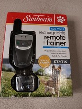 SUNBEAM RECHARGEABLE REMOTE TRAINER STATIC 400 YDS WATERPROOF TECH  TRAIN