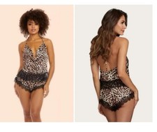 Pure Romance Lingerie WILD AT HEART cami short set Small