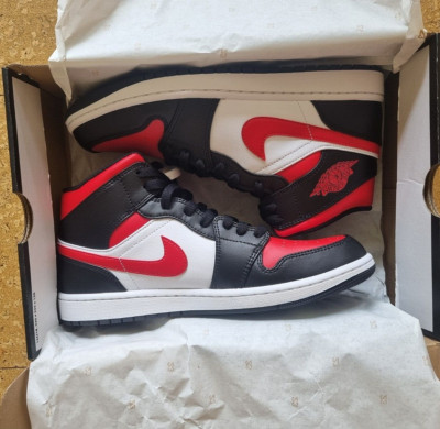 Air Jordan 1 Mid White Black Red (2022) EUR 44 US 10