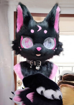 Fursuit Long Fur Husky Fox Mascot Head Party Halloween Fur Cosplay-Promotion