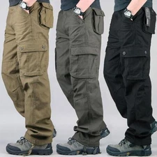 Pantalones De Trabajo Múltiples Bolsillos Camuflaje Carga Para Hombre Cargo Pant