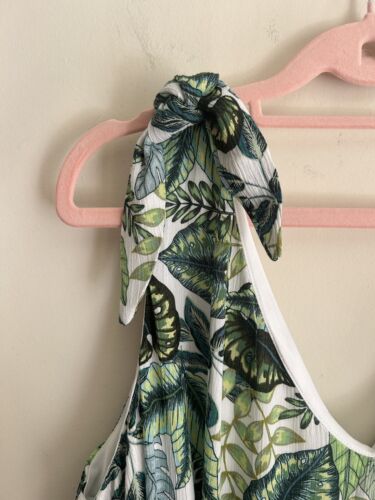 NWT Nina Leonard Sleeveless Dress Plus Sz 1X Tropical Green Coastal Grandma - Picture 3 of 11