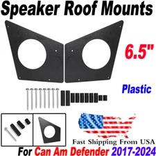Speaker Roof Mount Kit Black For Can Am Defender most 6.5" Speakers 2017-2024 US