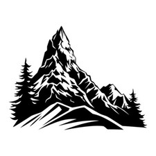Scenic Forest Mountain Vinyl Decal Sticker Art Wall Home Various Colours