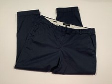 Women's TALBOTS Size 14 Signature Navy Blue Crop Pants Cotton/Spandex