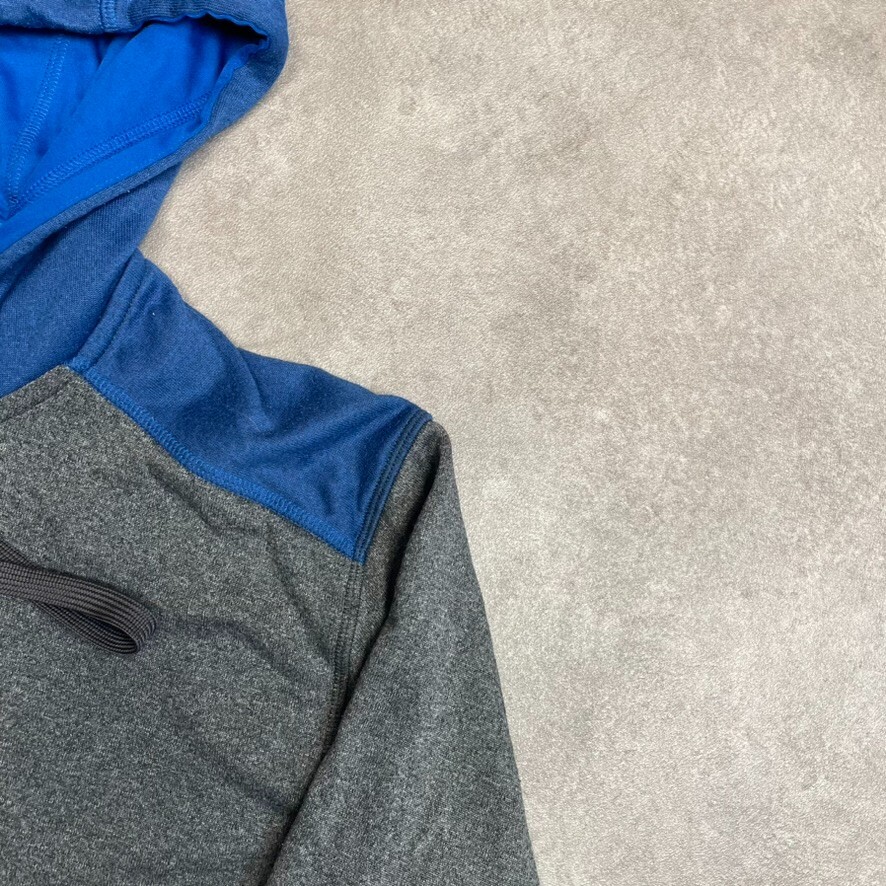 Adidas Hoodie Mens Vintage Y2K Spellout Pullover Sweatshirt, Grey Large image 4