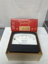 TRIPLETT,626,VOLTMETER 0-50 D.C. VOLTS NOS