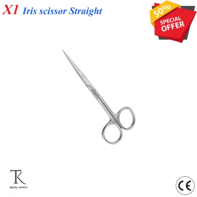 TK PLUS IRIS GUM SCISSORS STRAIGHT 11.5cm SURGICAL DENTAL INSTRUMENTS NEW FINE SCISSORS
