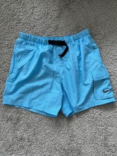 NWT Nike Swim Cargo Brief Lined 5 Volley Shorts Blue Black Sizes NESSE469-486