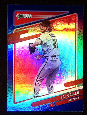 ブルー RUVEN special edition Zac Gallen Arizona Diamondbacks Holo Blue Panini Donruss