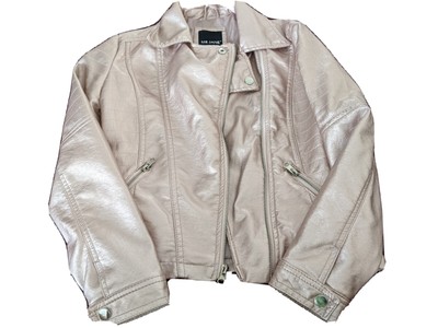 Girls size 10 Pink faux leather Jacket