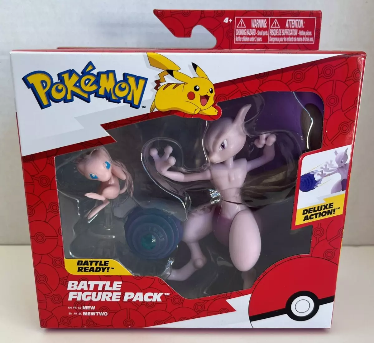 Pokemon Battle Figure Set 2 Pack Mew and Mewtwo Deluxe Action Ready