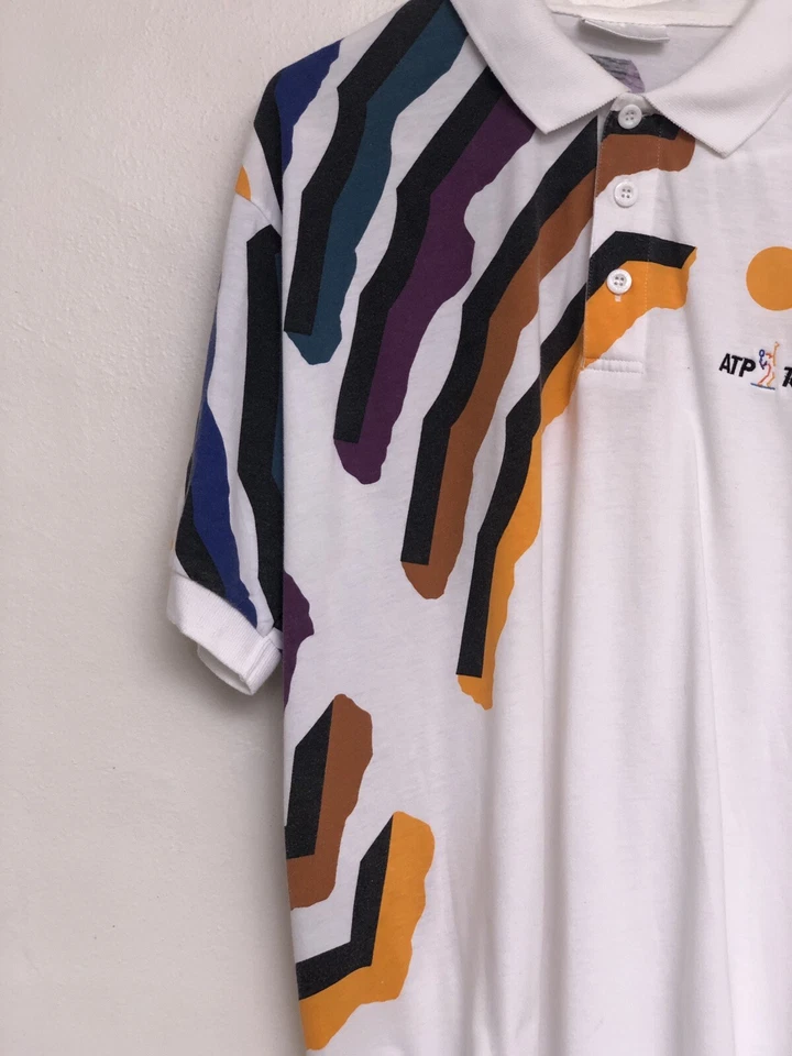 ADIDAS ATP TOUR TENNIS SKIPPY VINTAGE SHIRT POLO MAGLIA JERSEY Wimbledon US Open - Image 2 of 4