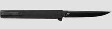 CRKT CEO Flipper Folding Knife Black 7097K Plain Edge Blade W/ Liner Lock