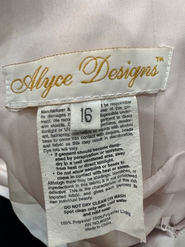 Alyce Designs Strapless Blush Sz 16 Dress - Picture 4 of 5