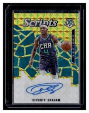DEVONTE GRAHAM  2019 MOSAIC SCRIPTS GOLD AUTOGRAPH /25 AUTO