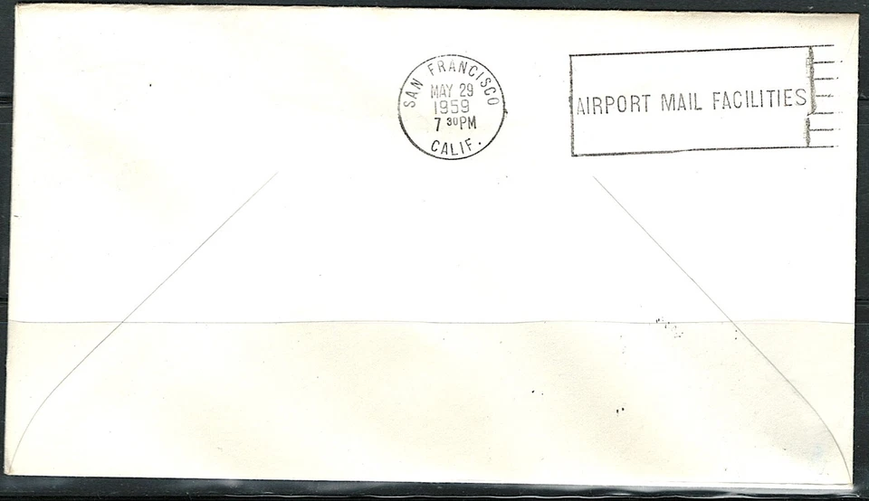 US Year of 1959 Baltimore to San Francisco First Jet service Cover, (used). - Image 2 of 2