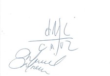 Niagara band autographs signed 10x15 cm index card 
