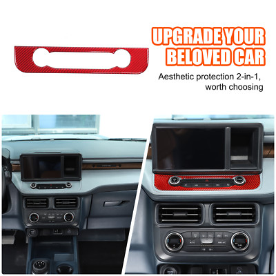 Red Carbon Car Warning Light Switch Button Frame Sticker For Ford Maverick 2022+