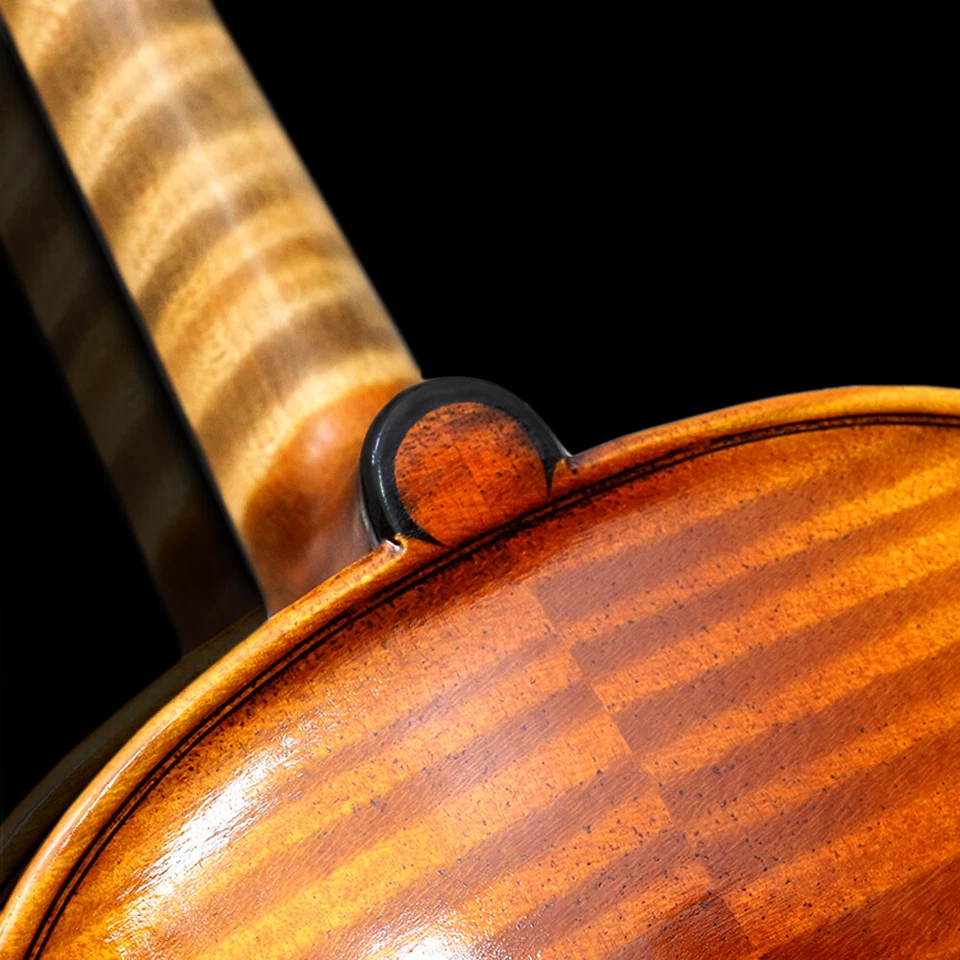 Tiger Maple Handmade 4/4 Violin With Premium Ebony Hardware And Case Master New - Image 2 of 4