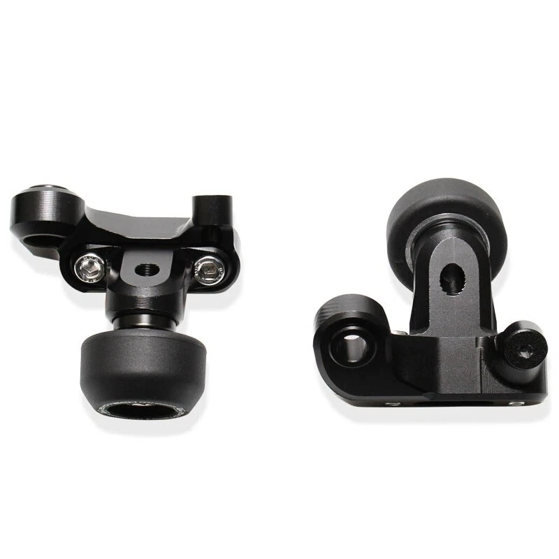 black CNC Frame Sliders Crash Protector Set for Ducati Panigale V4 V4S 2022 2023 - Image 4 of 4