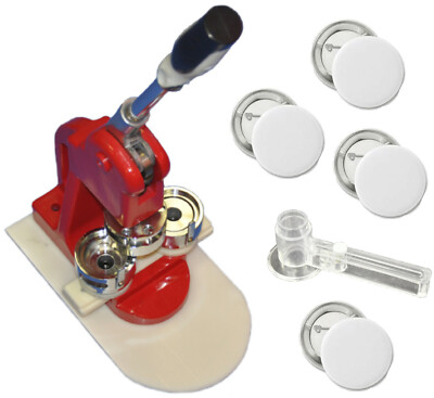 Button Maker Press Badge Machine 3'' 75mm Circle Cutter 100 Blank Button Supplies