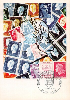 Carta Máxima FDC Francia SELLOS DE LA REPÚBLICA Según CHEFFER Junio 1970 N2