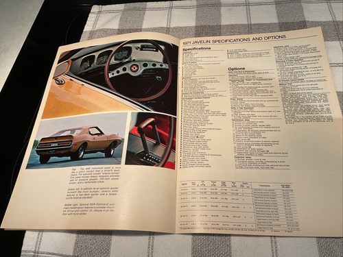 Original 1971 AMC American Motors Full Line Sales Brochure AMX Javelin Hornet - Picture 6 of 12