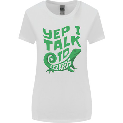 I Talk To Lizards Chamäleons Bearded Dragons Damen T-Shirt breiter geschnitten